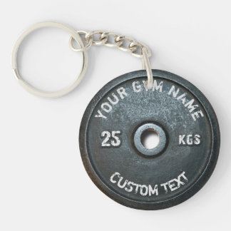 Vintage Gym Owner or User With Fitness Funny Key Ring