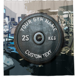 Vintage Gym Owner or User With Fitness Funny Shower Curtain