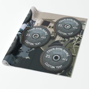 Vintage Gym Owner or User With Fitness Funny Wrapping Paper