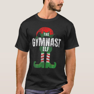 Vintage Gymnast Elf Costume Matching Family Gifts  T-Shirt
