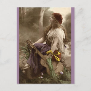 Vintage Gypsy Lady Postcard