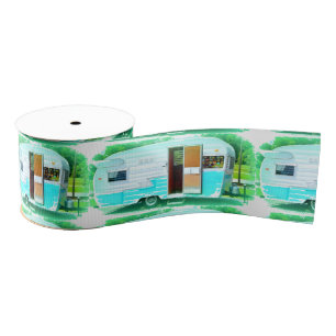 Vintage gypsy trailer Thunder_Cove On caravan Grosgrain Ribbon