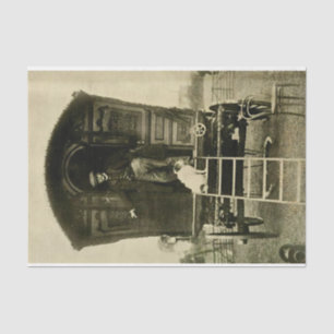 Vintage Gypsy Wagon & Dog Tissue Paper