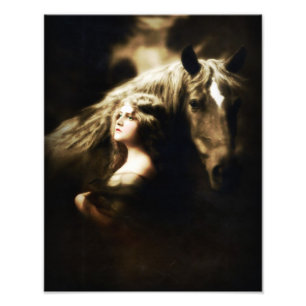 Vintage GYPSY with HORSE Photo Print