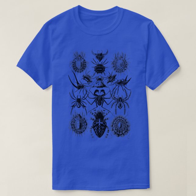 Vintage Haeckel Arachnids Spiders Arachnology Tee  (Design Front)