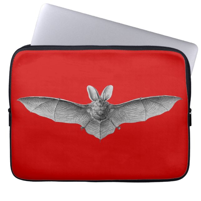 Vintage Haeckel Bat Laptop Sleeve (Front)
