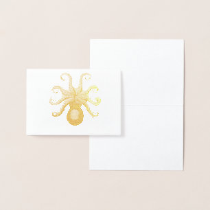 Vintage Haeckel Octopus Foil Card