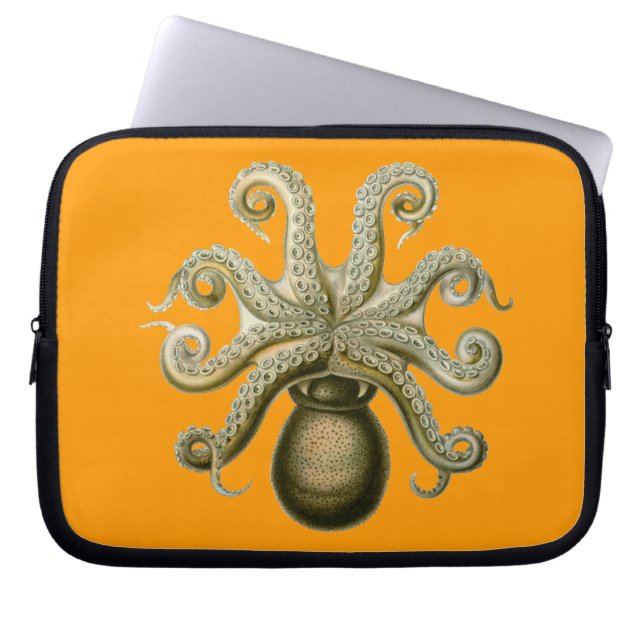 Vintage Haeckel Octopus Laptop Sleeve (Front)