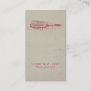 Vintage Hair Brush Stylist Business Card