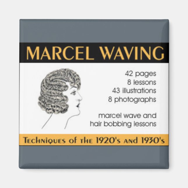Vintage Hair Design Instruction Booklet Magnet (Front)
