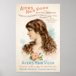 Vintage Hair Dressing Advertisement Poster
