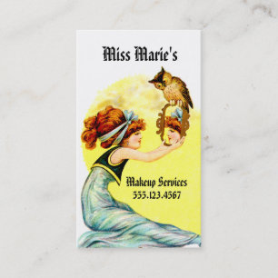 vintage hair stylist makeup artist cosmetology business card