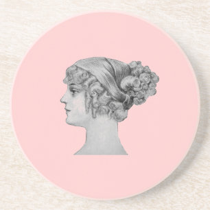 Vintage Hairstyle Coaster