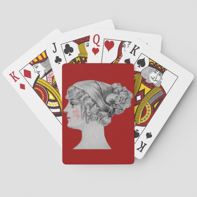 Vintage Hairstyle Playing Cards (Back)