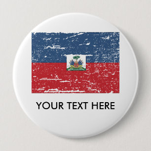 Vintage Haiti Flag 10 Cm Round Badge