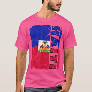 Vintage Haitian Flag Haiti Pride Roots Heritage T-Shirt