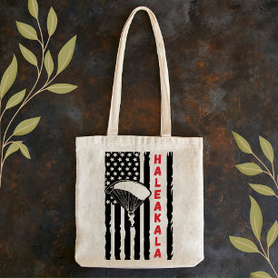 Vintage Haleakala Paragliding Skydiving Tote Bag