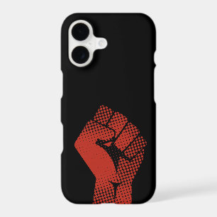 Vintage Halftone Solidarity Red Clenched Fist