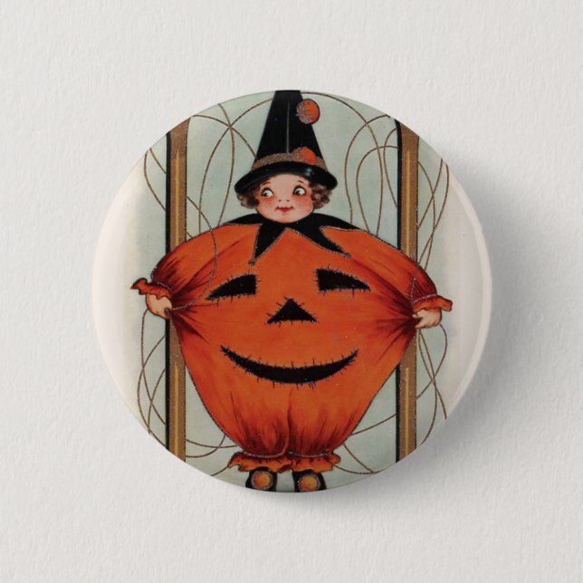 Vintage Halloween 6 Cm Round Badge (Front)