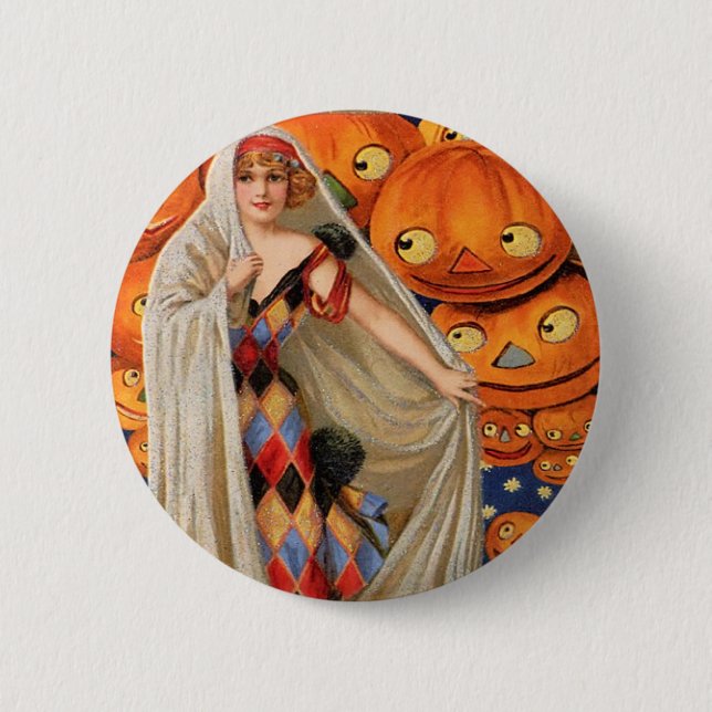 Vintage Halloween 6 Cm Round Badge (Front)