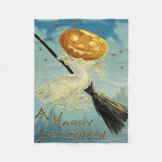 Vintage Halloween - A Happy Halloween  Fleece Blanket