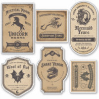Vintage Halloween Apothecary Witch Potion Label