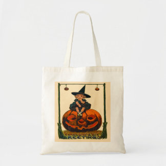 Vintage Halloween Art Budget Tote Bag