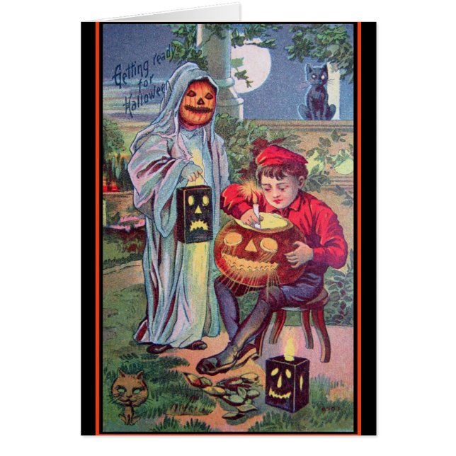 Vintage Halloween Art Card (Front)
