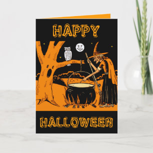 Vintage Halloween Art Card