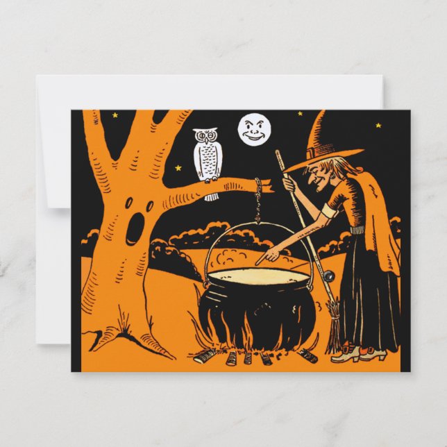 Vintage Halloween Art  Invitations (Front)