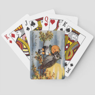Vintage Halloween Art Playing Cards