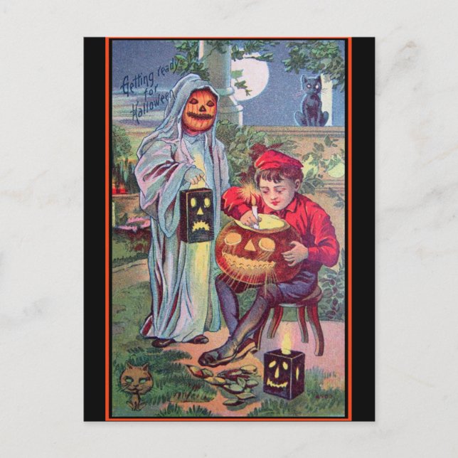 Vintage Halloween Art  Postcard (Front)