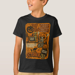 Vintage Halloween Art Quote Collage October 31 T-Shirt