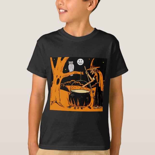 Vintage Halloween Art T-Shirt (Front)