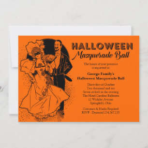 Vintage Halloween Ball Masquerade Party Invitation