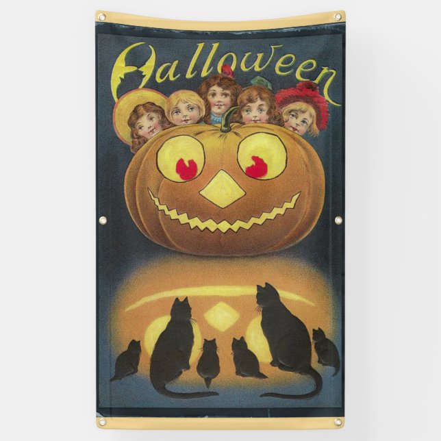 Vintage Halloween Banner (Vertical)
