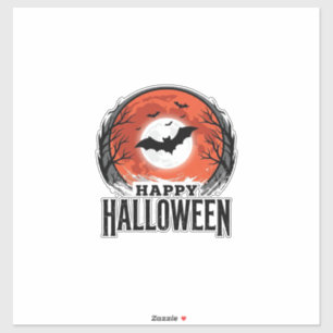 Vintage Halloween Bat Moon Engraving Design_1