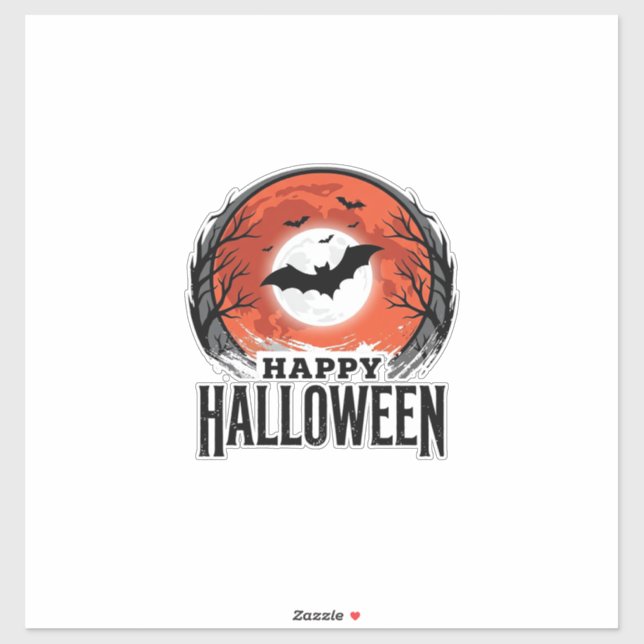 Vintage Halloween Bat Moon Engraving Design_1 (Sheet)