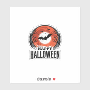 Vintage Halloween Bat Moon Engraving Design_1