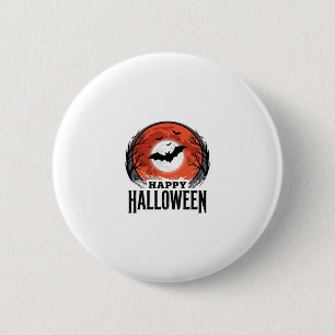 Vintage Halloween Bat Moon Engraving Design_1 6 Cm Round Badge
