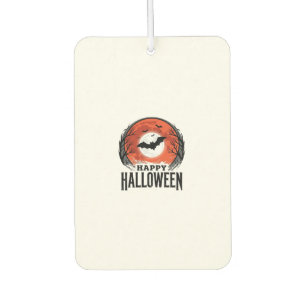 Vintage Halloween Bat Moon Engraving Design_1 Car Air Freshener