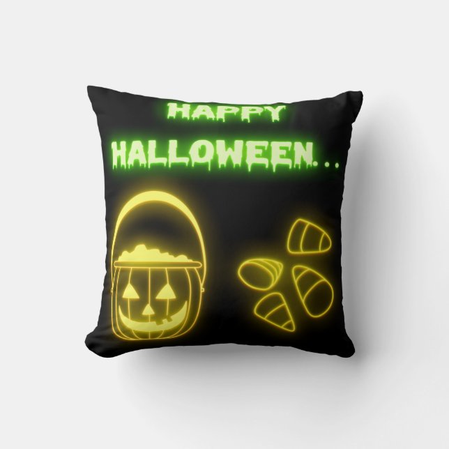Vintage Halloween Bat pillow (Front)