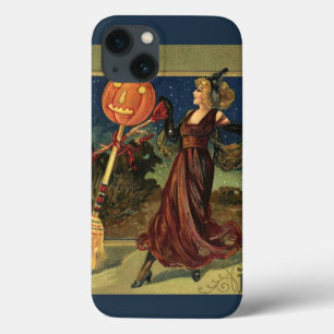 Vintage Halloween, Beautiful Dancing Witch iPhone 13 Case