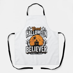 Vintage Halloween Believer Since 1966 Graphic_1 Apron