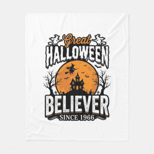 Vintage Halloween Believer Since 1966 Graphic_1 Fleece Blanket