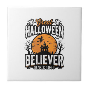 Vintage Halloween Believer Since 1966 Graphic_1 Tile