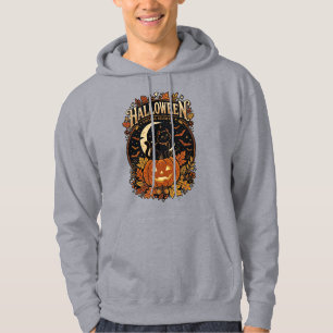 Vintage Halloween Black Cat Hoodie
