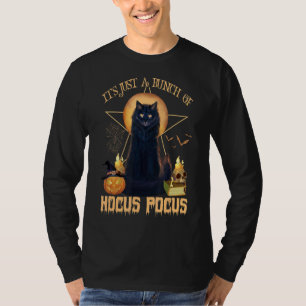 Vintage Halloween Black Cat It's Just A Bunch Of H T-Shirt
