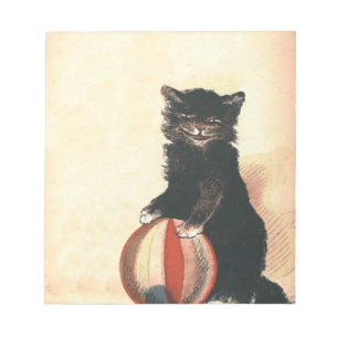Vintage HALLOWEEN Black Cat Notepad