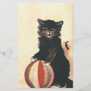 Vintage HALLOWEEN Black Cat Stationery